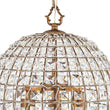 Load image into Gallery viewer, LightFixturesUSA-French Antique Brass Crystal Cage Chandelier-Chandelier-S/1-Lt-