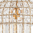 Load image into Gallery viewer, LightFixturesUSA-French Antique Brass Crystal Cage Chandelier-Chandelier-S/1-Lt-