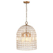 Load image into Gallery viewer, LightFixturesUSA-French Antique Brass Crystal Cage Chandelier-Chandelier-S/1-Lt-