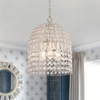 Load image into Gallery viewer, LightFixturesUSA - French Antique Brass Crystal Cage Chandelier - Chandelier - S/Nickel -