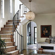 Load image into Gallery viewer, LightFixturesUSA - French Antique Brass Crystal Globe Chandelier - Chandelier - M / 3 - Lt -