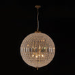 Load image into Gallery viewer, LightFixturesUSA - French Antique Brass Crystal Globe Chandelier - Chandelier - XL / 8 - Lt (Customized & Non - returnable) -