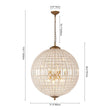 Load image into Gallery viewer, LightFixturesUSA - French Antique Brass Crystal Globe Chandelier - Chandelier - XL / 8 - Lt (Customized & Non - returnable) -