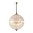 Load image into Gallery viewer, LightFixturesUSA - French Antique Brass Crystal Globe Chandelier - Chandelier - XL / 8 - Lt (Customized & Non - returnable) -