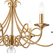 Load image into Gallery viewer, LightFixturesUSA - French Classic Brass Scrolling Candle Style Chandelier - Chandelier - 28.7 in. -