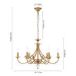 Load image into Gallery viewer, LightFixturesUSA - French Classic Brass Scrolling Candle Style Chandelier - Chandelier - 28.7 in. -