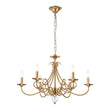 Load image into Gallery viewer, LightFixturesUSA - French Classic Brass Scrolling Candle Style Chandelier - Chandelier - 28.7 in. -