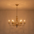 Load image into Gallery viewer, LightFixturesUSA - French Classic Brass Scrolling Candle Style Chandelier - Chandelier - 28.7 in. -