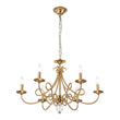 Load image into Gallery viewer, LightFixturesUSA - French Classic Brass Scrolling Candle Style Chandelier - Chandelier - 28.7 in. -