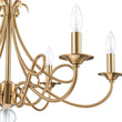 Load image into Gallery viewer, LightFixturesUSA - French Classic Brass Scrolling Candle Style Chandelier - Chandelier - 28.7 in. -
