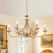 Load image into Gallery viewer, LightFixturesUSA - French Classic Brass Scrolling Candle Style Chandelier - Chandelier - 28.7 in. -