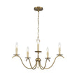 Load image into Gallery viewer, LightFixturesUSA - French Farmhouse 5 - Light Brass Candle Style Chandelier - Chandelier - Brass -