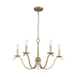 Load image into Gallery viewer, LightFixturesUSA - French Farmhouse 5 - Light Brass Candle Style Chandelier - Chandelier - Brass -