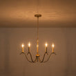 Load image into Gallery viewer, LightFixturesUSA - French Farmhouse 5 - Light Brass Candle Style Chandelier - Chandelier - Brass -