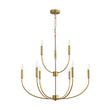 Load image into Gallery viewer, LightFixturesUSA - French Farmhouse Brass 2 - Tiered Candle Style Chandelier - Chandelier - Brass -