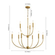 Load image into Gallery viewer, LightFixturesUSA - French Farmhouse Brass 2 - Tiered Candle Style Chandelier - Chandelier - Brass -