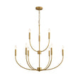 Load image into Gallery viewer, LightFixturesUSA - French Farmhouse Brass 2 - Tiered Candle Style Chandelier - Chandelier - Brass -