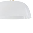 Load image into Gallery viewer, LightFixturesUSA - French Luxe 1 - Light White Clouded Glass Round Pendant - Pendant Light - Brass -