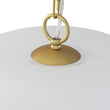 Load image into Gallery viewer, LightFixturesUSA - French Luxe 1 - Light White Clouded Glass Round Pendant - Pendant Light - Brass -