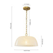 Load image into Gallery viewer, LightFixturesUSA - French Luxe 1 - Light White Clouded Glass Round Pendant - Pendant Light - Brass -