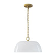Load image into Gallery viewer, LightFixturesUSA - French Luxe 1 - Light White Clouded Glass Round Pendant - Pendant Light - Brass -