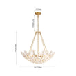 Load image into Gallery viewer, LightFixturesUSA - French Luxe Brass Bloom Crystal Floral Basket Chandelier - Chandelier - Gold -