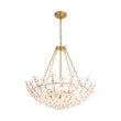 Load image into Gallery viewer, LightFixturesUSA - French Luxe Brass Bloom Crystal Floral Basket Chandelier - Chandelier - Gold -