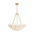 Load image into Gallery viewer, LightFixturesUSA - French Luxe Brass Bloom Crystal Floral Basket Chandelier - Chandelier - Gold -