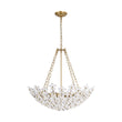 Load image into Gallery viewer, LightFixturesUSA - French Luxe Brass Bloom Crystal Floral Basket Chandelier - Chandelier - Gold -