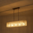 Load image into Gallery viewer, LightFixturesUSA - French Luxe Brass Crystal Linear Cage Island Chandelier - Chandelier - Brass -
