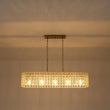 Load image into Gallery viewer, LightFixturesUSA - French Luxe Brass Crystal Linear Cage Island Chandelier - Chandelier - Brass -