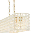 Load image into Gallery viewer, LightFixturesUSA - French Luxe Brass Crystal Linear Cage Island Chandelier - Chandelier - Brass -