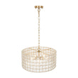 Load image into Gallery viewer, LightFixturesUSA - French Luxury Brass Crystal Drum Cage Chandelier - Chandelier - Brass -