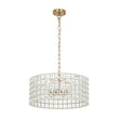 Load image into Gallery viewer, LightFixturesUSA - French Luxury Brass Crystal Drum Cage Chandelier - Chandelier - Brass -