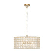 Load image into Gallery viewer, LightFixturesUSA - French Luxury Brass Crystal Drum Cage Chandelier - Chandelier - Brass -