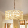 Load image into Gallery viewer, LightFixturesUSA - French Luxury Brass Crystal Drum Cage Chandelier - Chandelier - Brass -