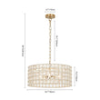 Load image into Gallery viewer, LightFixturesUSA - French Luxury Brass Crystal Drum Cage Chandelier - Chandelier - Brass -
