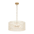 Load image into Gallery viewer, LightFixturesUSA - French Luxury Brass Crystal Drum Cage Chandelier - Chandelier - Brass -