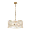 Load image into Gallery viewer, LightFixturesUSA - French Luxury Brass Crystal Drum Cage Chandelier - Chandelier - Brass -