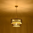 Load image into Gallery viewer, LightFixturesUSA - French Luxury Gold 2 - Tier Metal Drum Cage Chandelier - Chandelier - Brass -