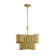 Load image into Gallery viewer, LightFixturesUSA - French Luxury Gold 2 - Tier Metal Drum Cage Chandelier - Chandelier - Brass -