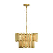 Load image into Gallery viewer, LightFixturesUSA - French Luxury Gold 2 - Tier Metal Drum Cage Chandelier - Chandelier - Brass -