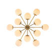 Load image into Gallery viewer, LightFixturesUSA - Frosted Glass Bubble 2 - Tier Sputnik Semi Flush Chandelier - Chandelier - Brass -