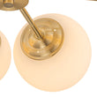 Load image into Gallery viewer, LightFixturesUSA - Frosted Glass Bubble 2 - Tier Sputnik Semi Flush Chandelier - Chandelier - Brass -