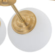 Load image into Gallery viewer, LightFixturesUSA - Frosted Glass Bubble 2 - Tier Sputnik Semi Flush Chandelier - Chandelier - Brass -