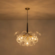 Load image into Gallery viewer, LightFixturesUSA - Funky Cluster Clear Faceted Glass Orb Bubble Chandelier - Chandelier - Black -