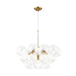 Load image into Gallery viewer, LightFixturesUSA - Funky Cluster Clear Faceted Glass Orb Bubble Chandelier - Chandelier - White -