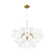 Load image into Gallery viewer, LightFixturesUSA - Funky Cluster Clear Faceted Glass Orb Bubble Chandelier - Chandelier - White -