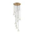 Load image into Gallery viewer, LightFixturesUSA - Glam 12 - Light Cluster Cutting Crystal Pendant Chandelier - Pendant Light - Brass (Pre - Order) -