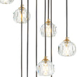 Load image into Gallery viewer, LightFixturesUSA - Glam 12 - Light Cluster Cutting Crystal Pendant Chandelier - Pendant Light - Brass (Pre - Order) -